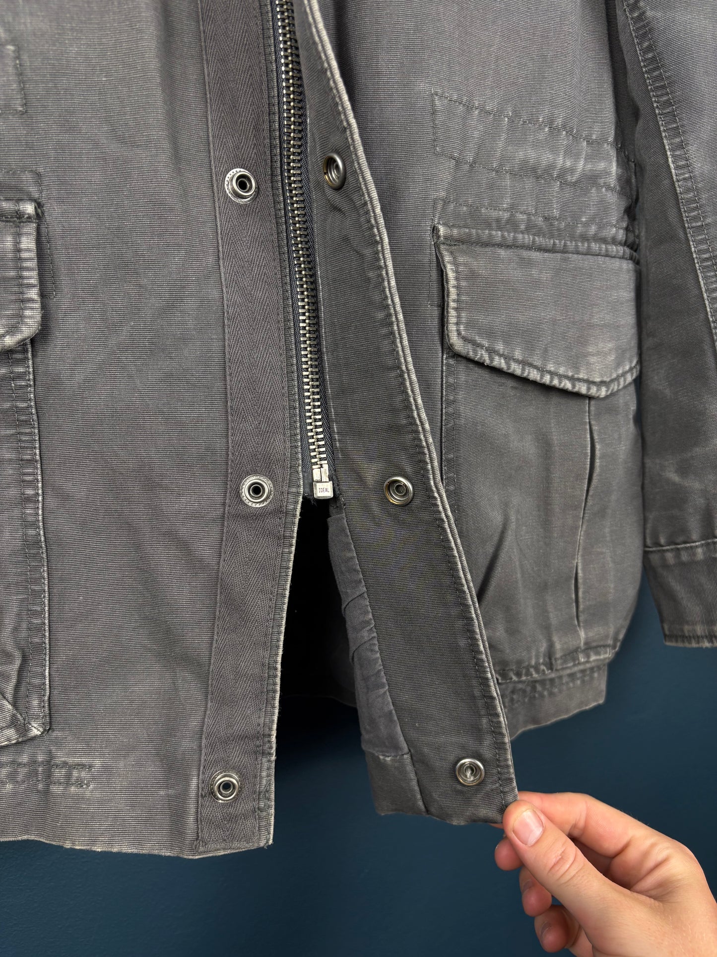 Vintage 90s GAP Canvas Grey Workwear Jacket (M)