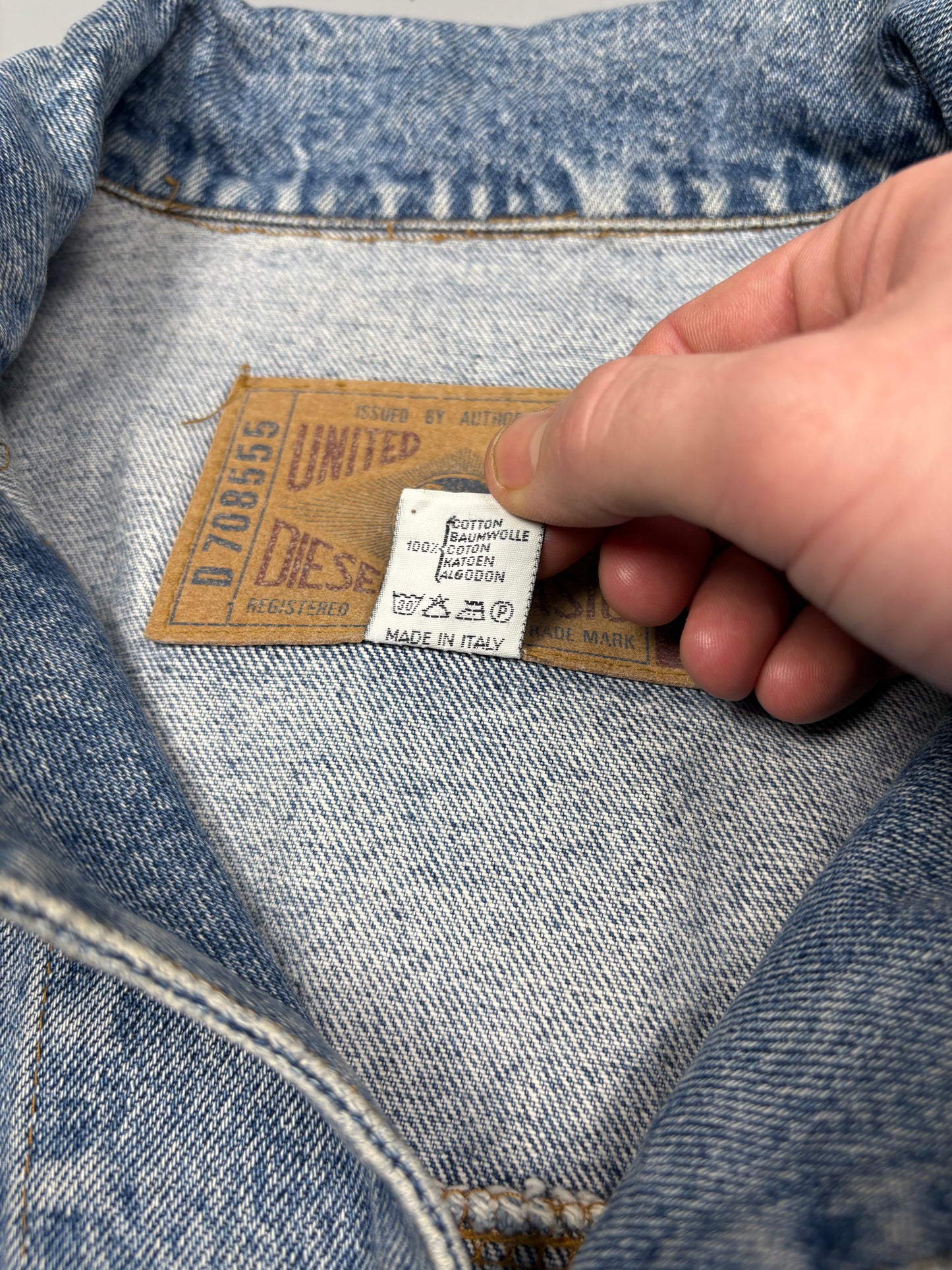 Vintage Diesel Industry Italian Made Denim Jacket (XL)