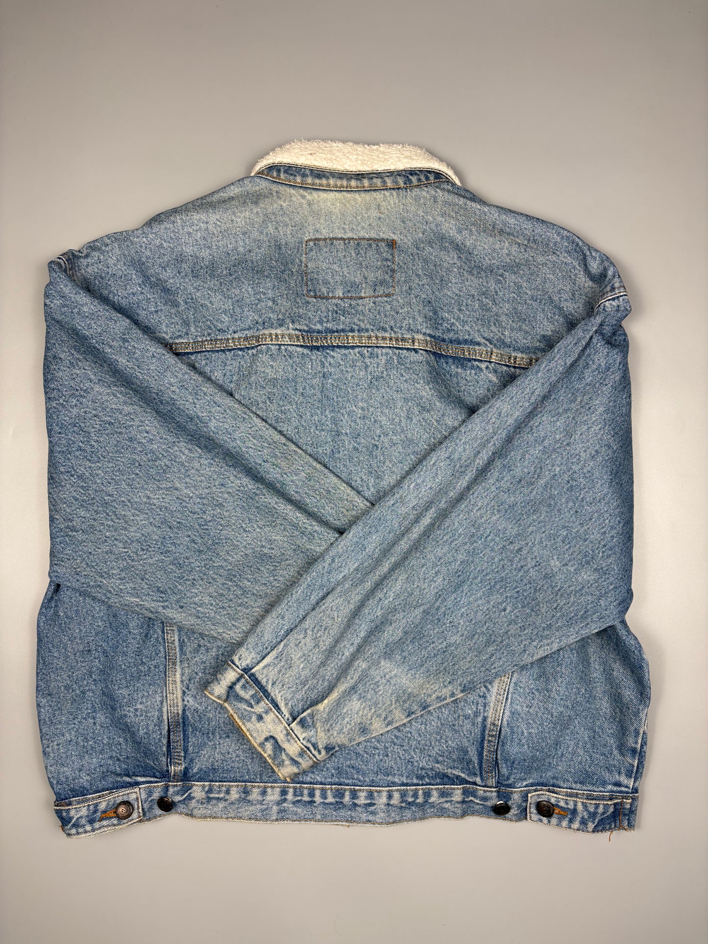 Vintage Diesel Industry Italian Made Fur Collar Denim Jacket (XL)