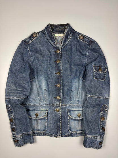 Miss Sixty 2000s Dark Denim Military Jacket (women's M)