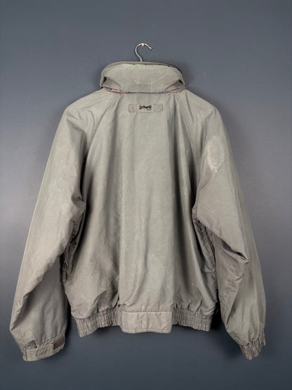 Vintage Schott NYC Marble Blue Hooded Jacket (L)