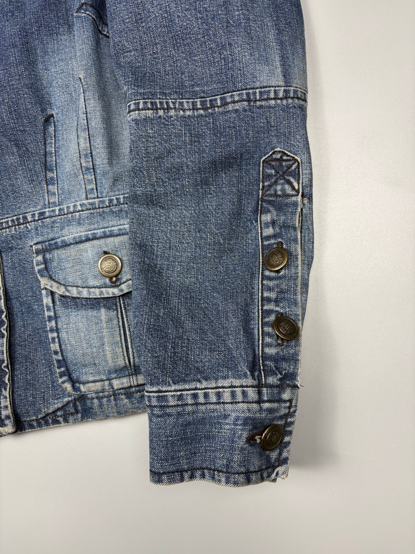 Miss Sixty 2000s Dark Denim Military Jacket (women's M)