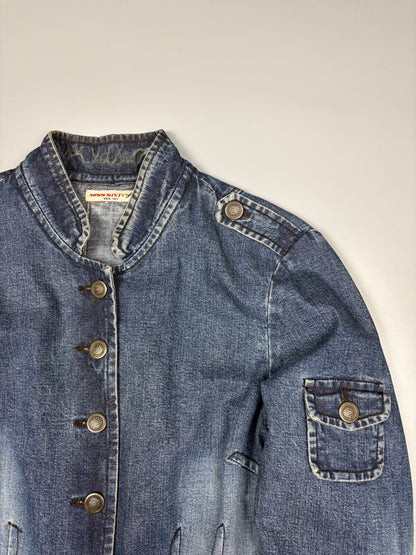Miss Sixty 2000s Dark Denim Military Jacket (women's M)