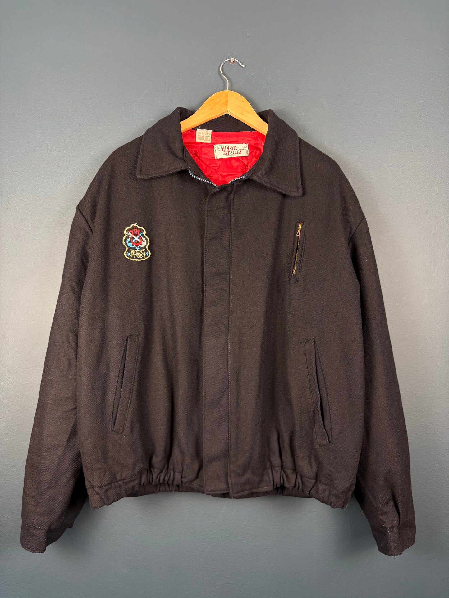Vintage 90s West Story Collared Wool Jacket (L)