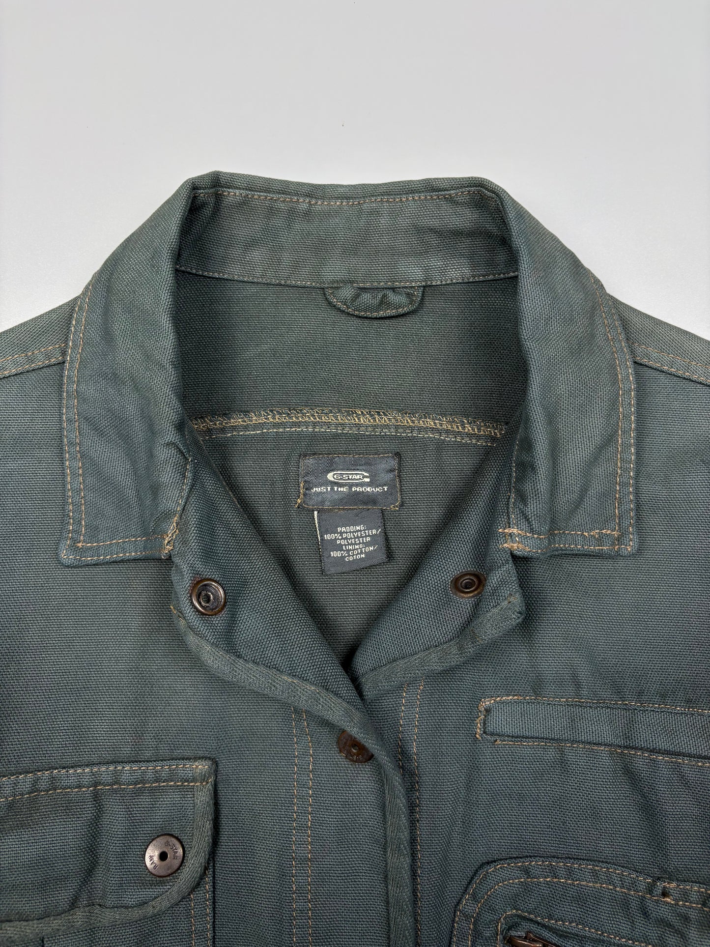 G-Star 2000s Petrol Green Canvas Trucker Jacket (women's S)