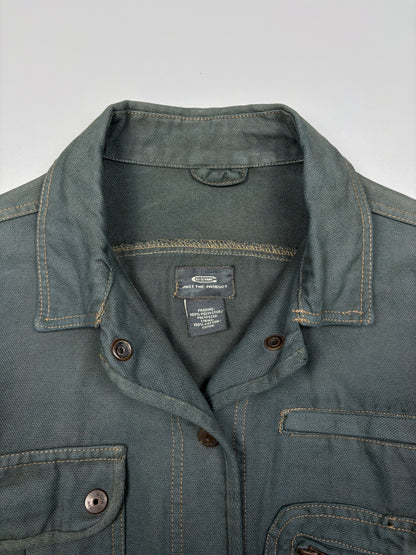G-Star 2000s Petrol Green Canvas Trucker Jacket (women's S)