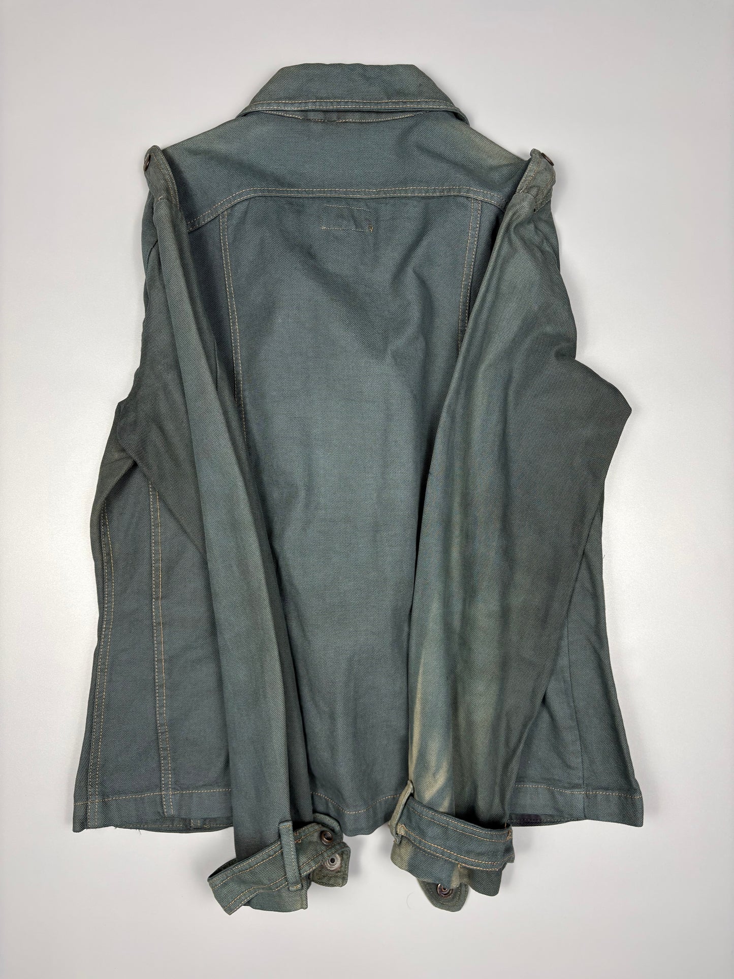 G-Star 2000s Petrol Green Canvas Trucker Jacket (women's S)