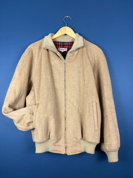 Vintage 80s Kansas Jeans Brush Cotton Plaid Lined Jacket (M)
