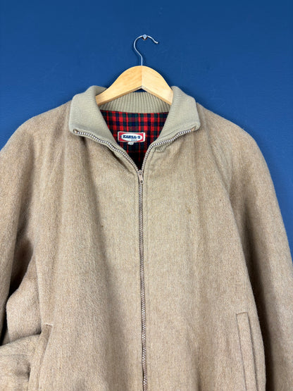 Vintage 80s Kansas Jeans Brush Cotton Plaid Lined Jacket (M)