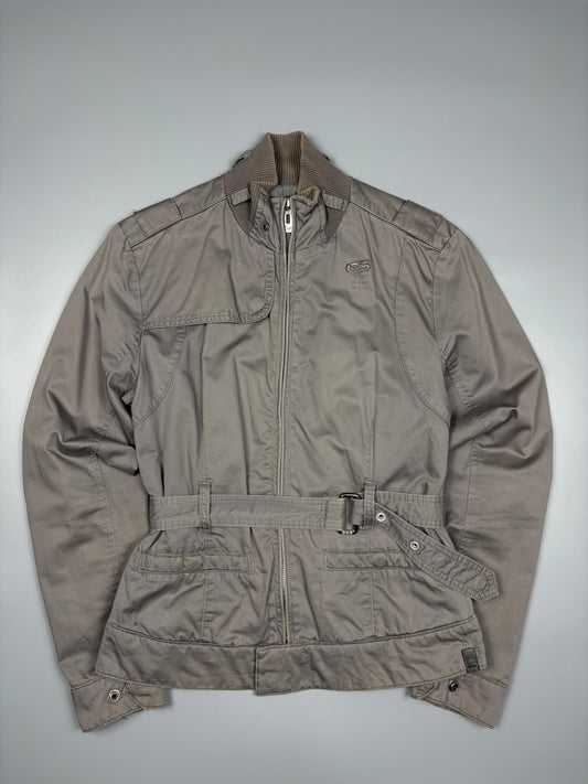 G-Star 2000s Slate Grey Belted Uitlity Jacket (women's L)