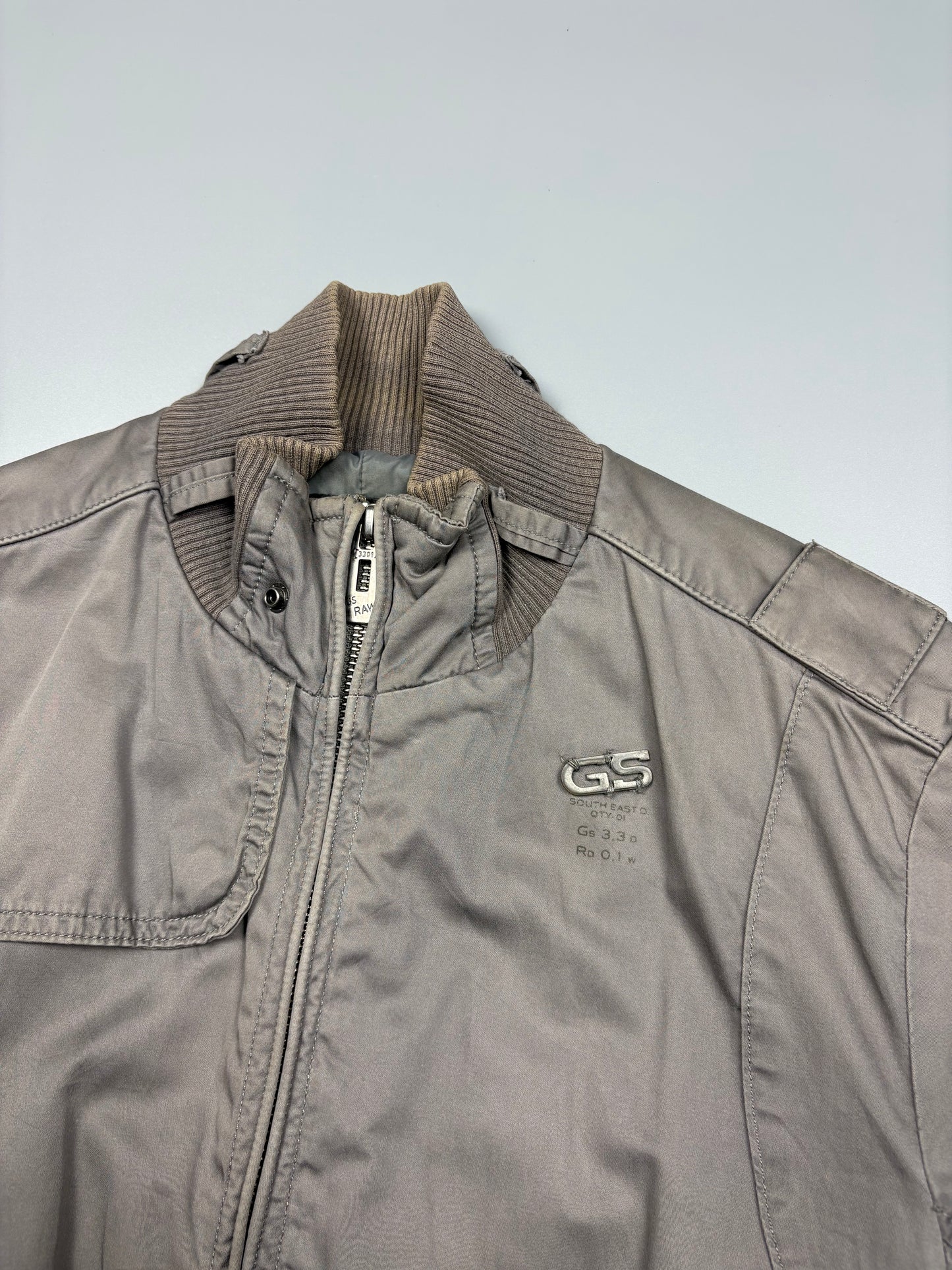 G-Star 2000s Slate Grey Belted Uitlity Jacket (women's L)