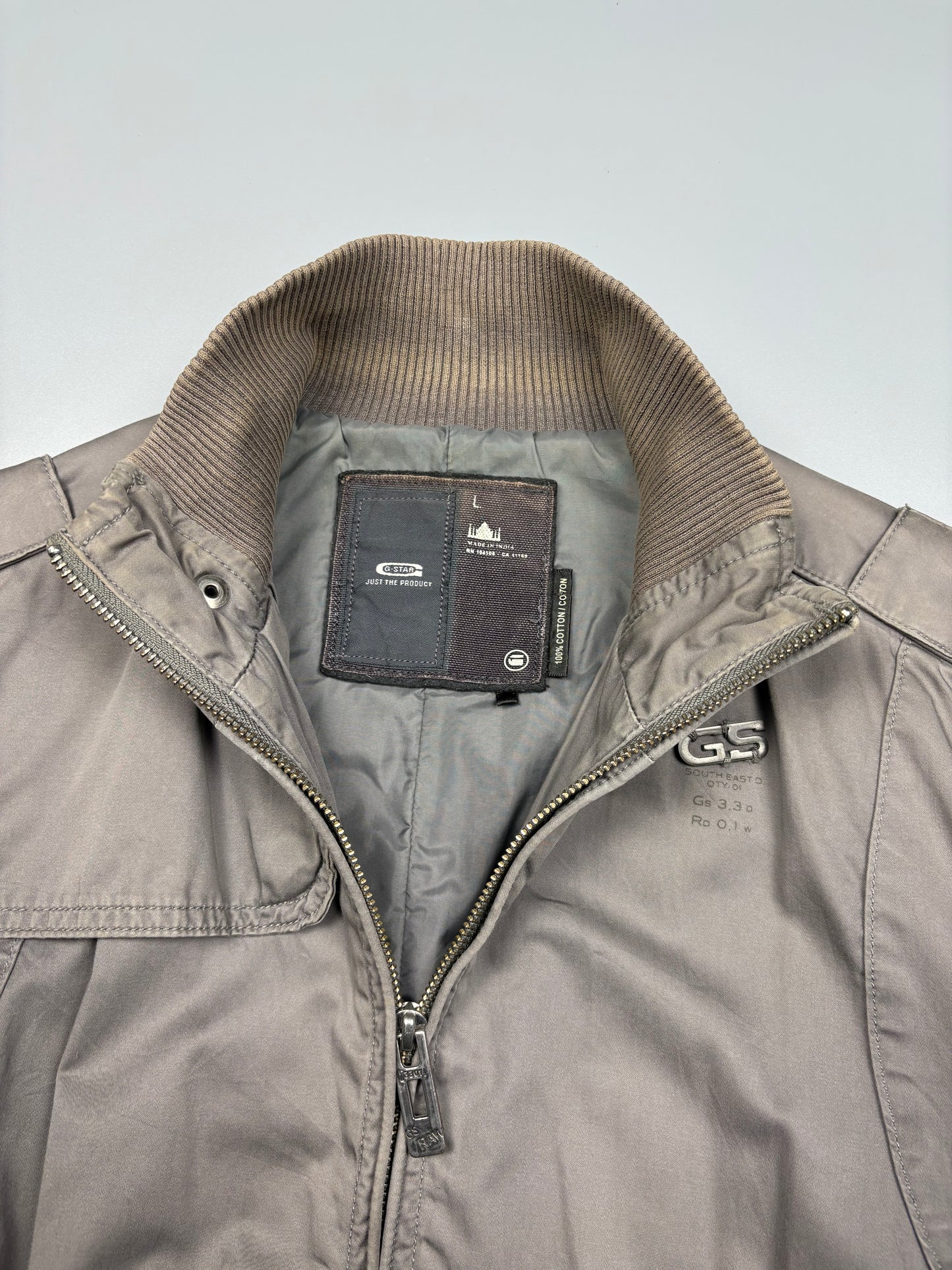 G-Star 2000s Slate Grey Belted Uitlity Jacket (women's L)