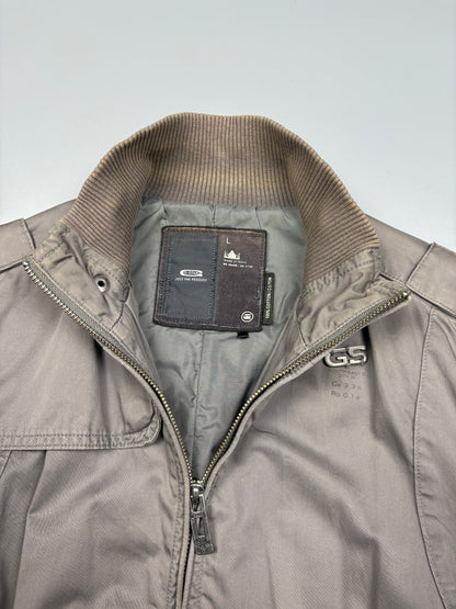 G-Star 2000s Slate Grey Belted Uitlity Jacket (women's L)