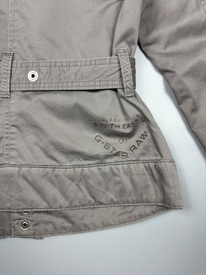 G-Star 2000s Slate Grey Belted Uitlity Jacket (women's L)
