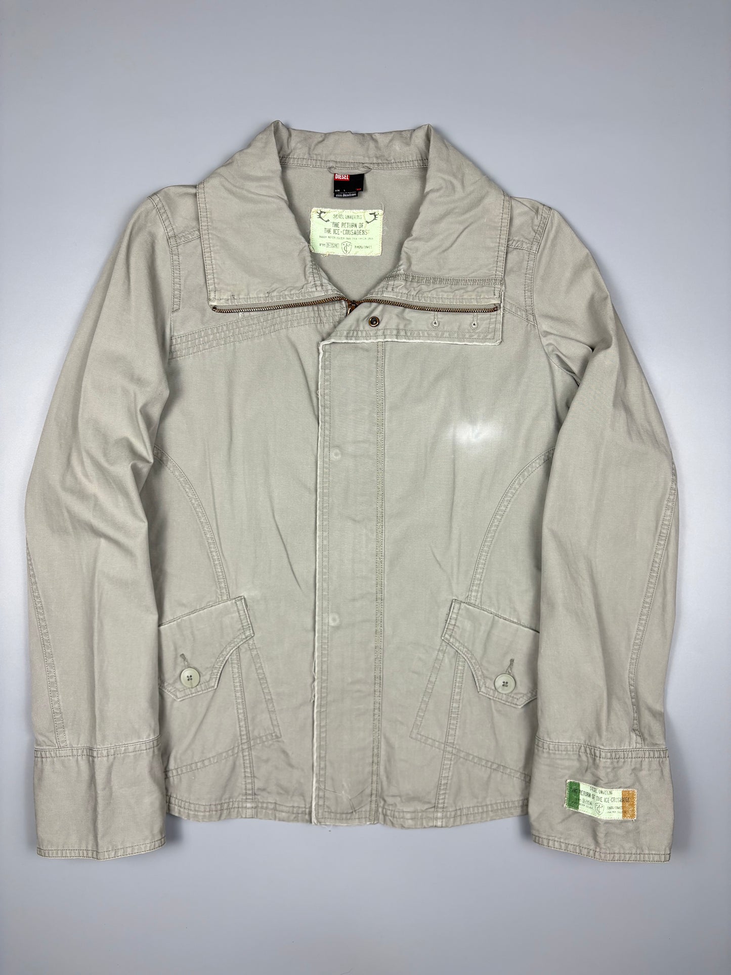 Diesel Industry 2000s Slate Grey Cotton Utility (women's L)