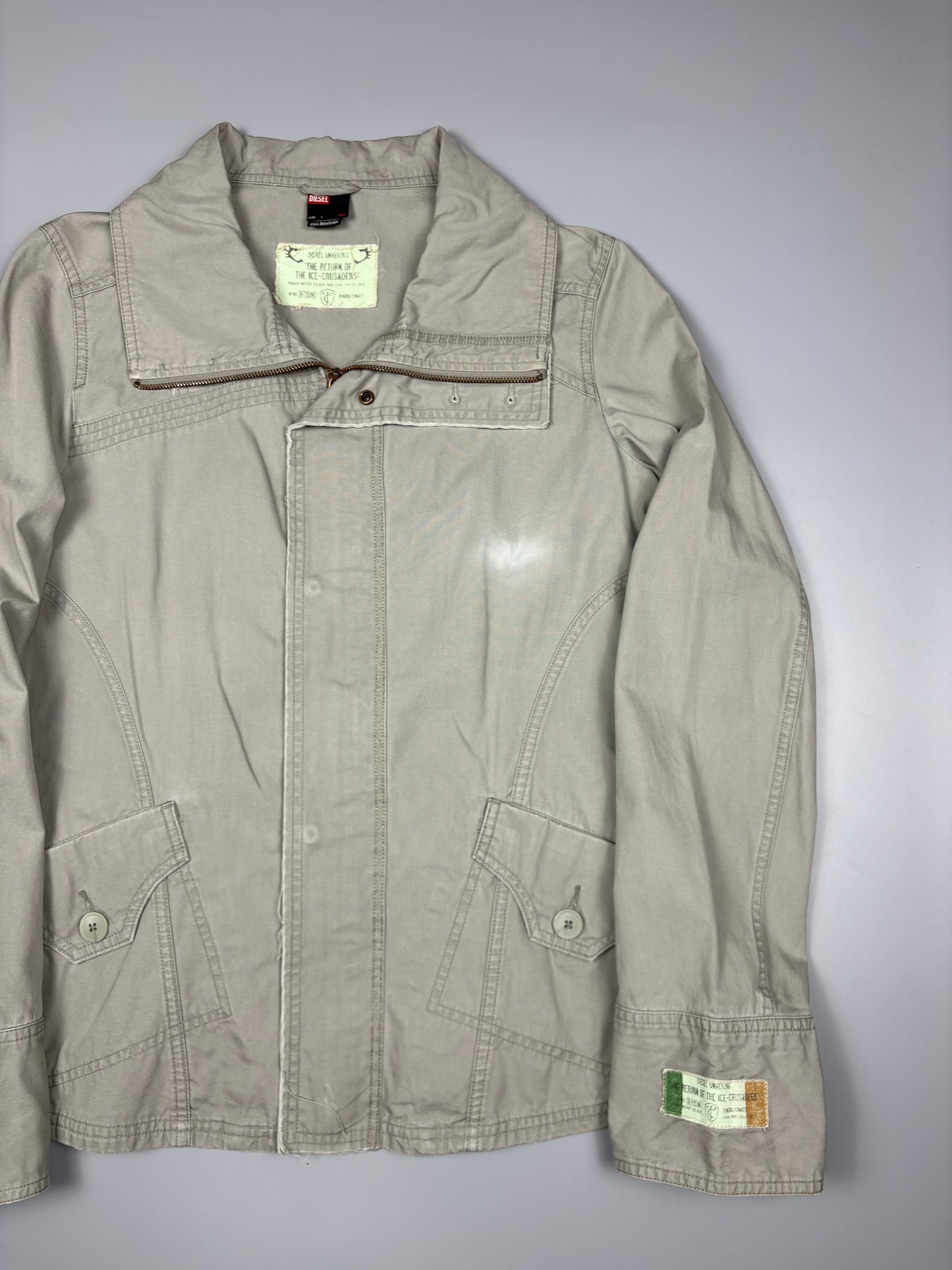Diesel Industry 2000s Slate Grey Cotton Utility (women's L)