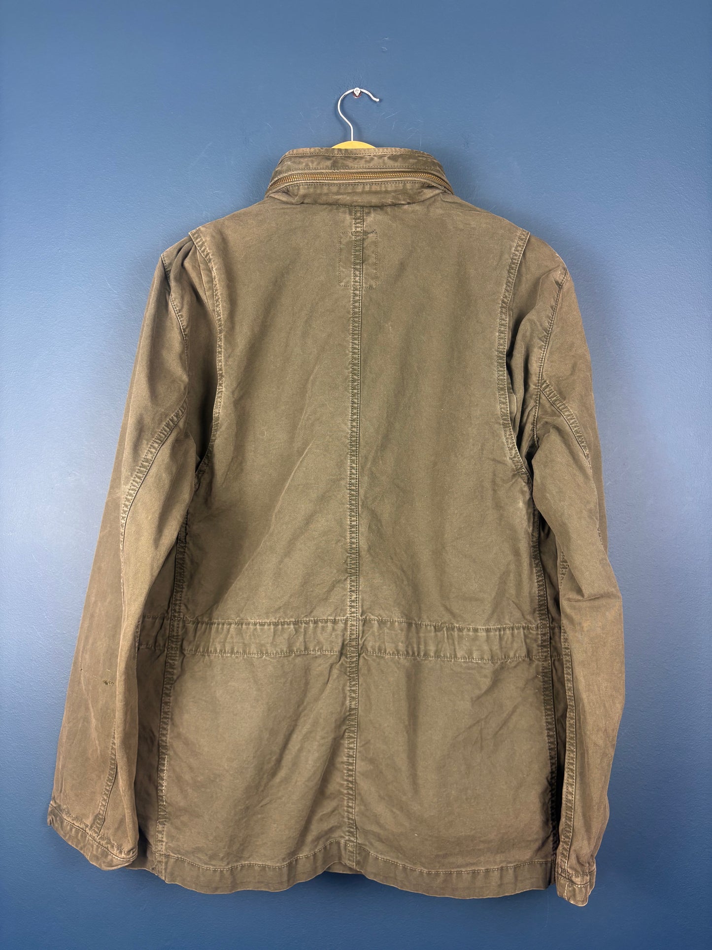 Vintage 90s GAP Olive Green Hooded Field Jacket (S)