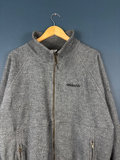 Vintage 90s Adidas British Made Grey Track Top (S)