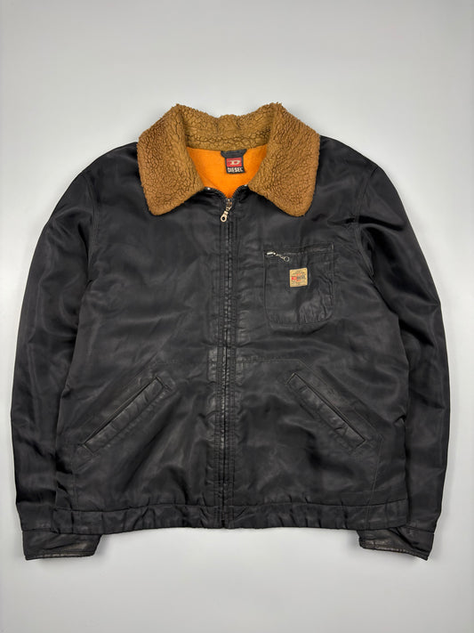 Vintage Diesel Industry Italian Made Sherpa Chore Jacket (L)