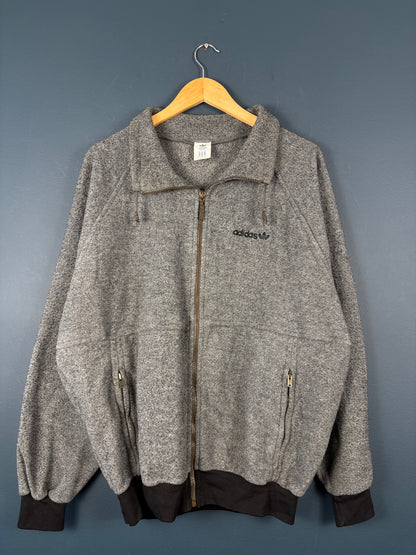 Vintage 90s Adidas British Made Grey Track Top (S)