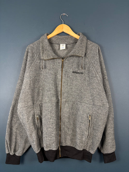 Vintage 90s Adidas British Made Grey Track Top (S)