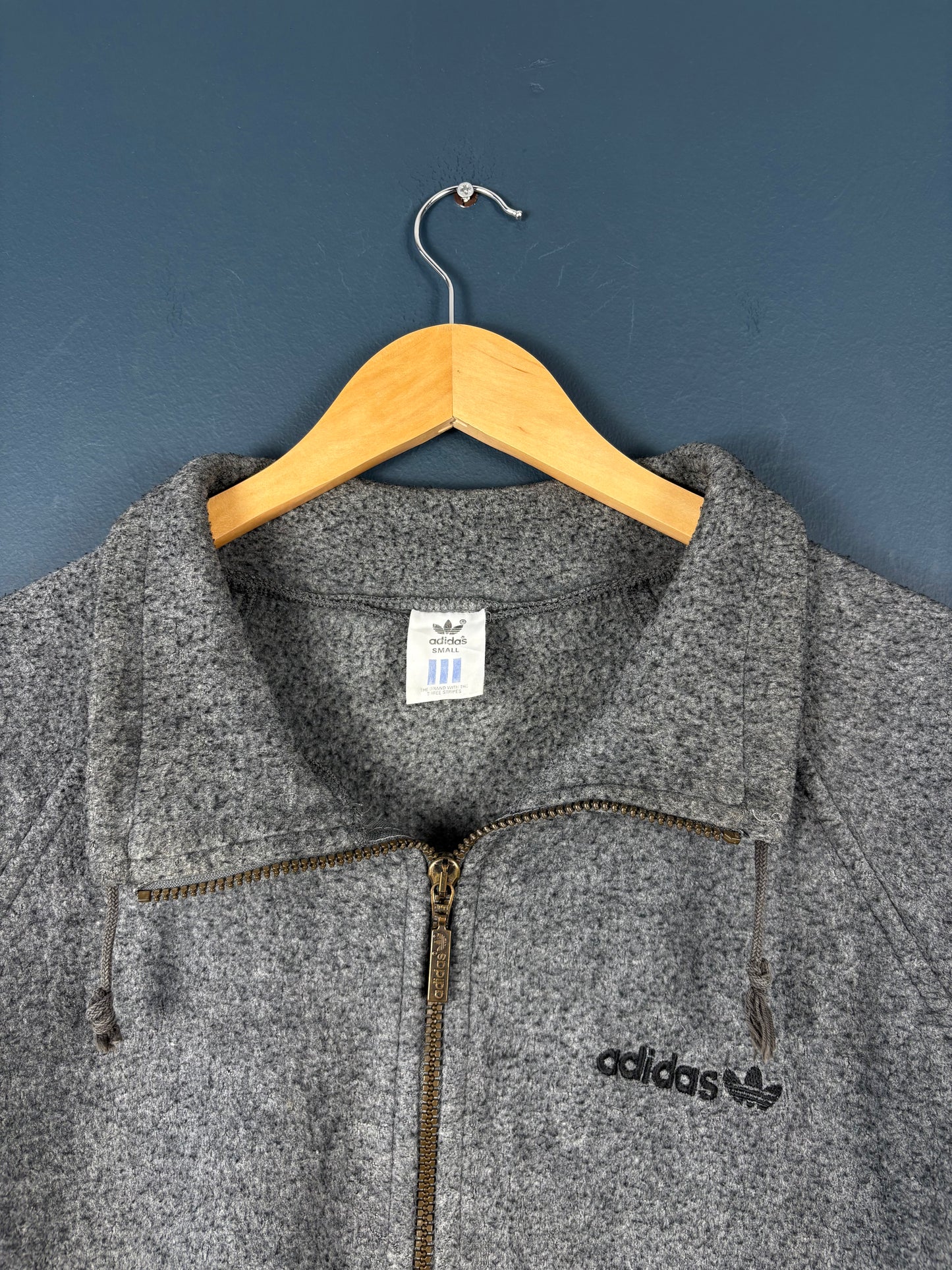 Vintage 90s Adidas British Made Grey Track Top (S)