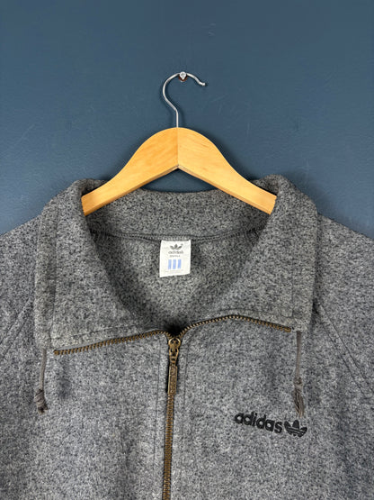 Vintage 90s Adidas British Made Grey Track Top (S)
