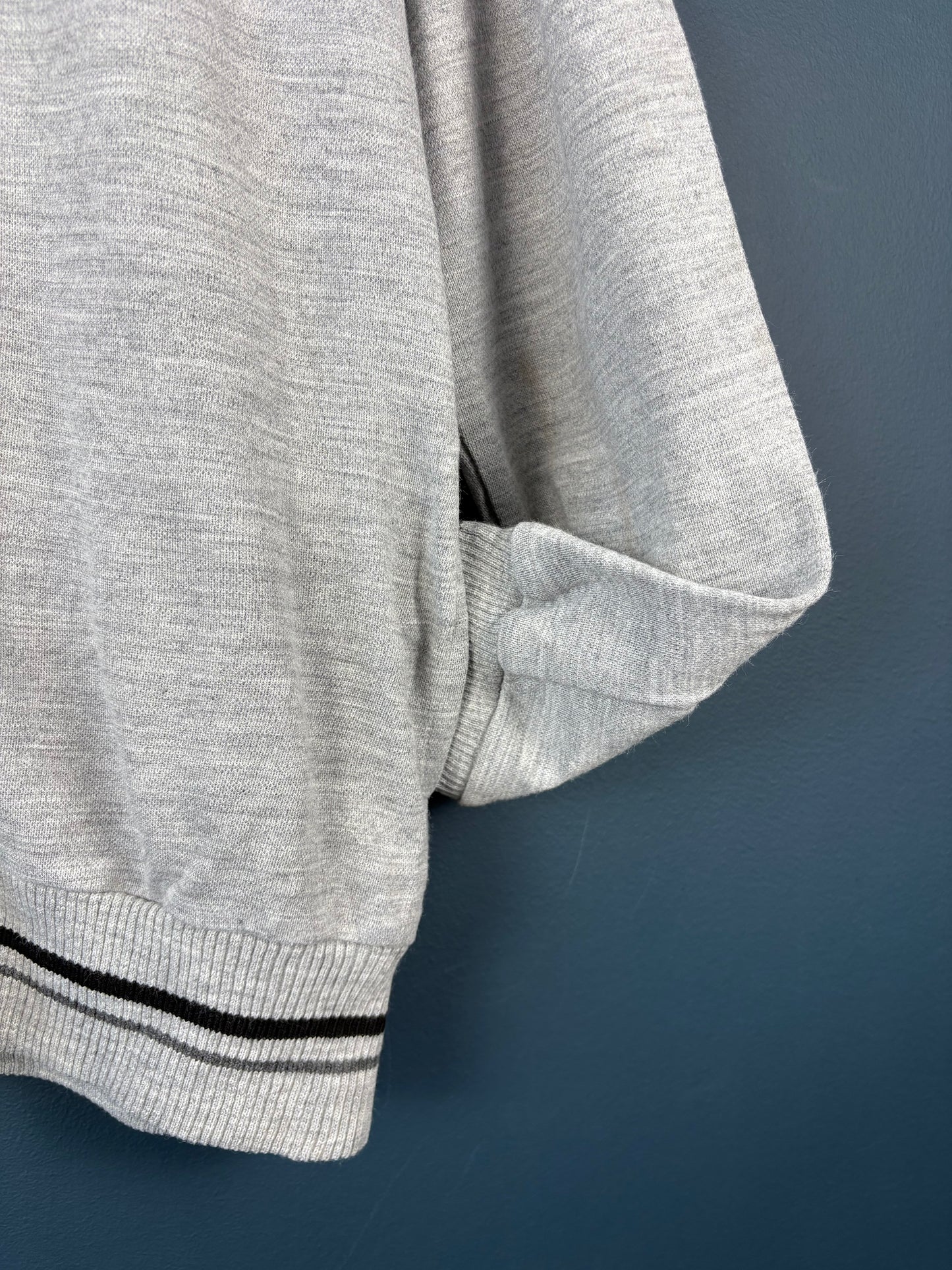 Vintage 80s Puma Original Marble Grey Cotton Track Top (L)