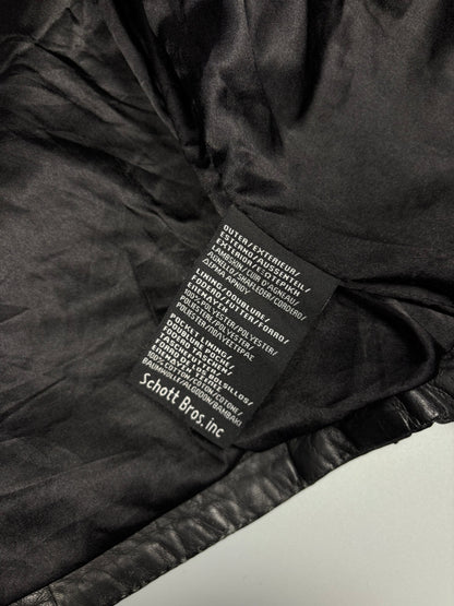 Vintage Schott NYC Black Motorcycle Leather Jacket (women's L)