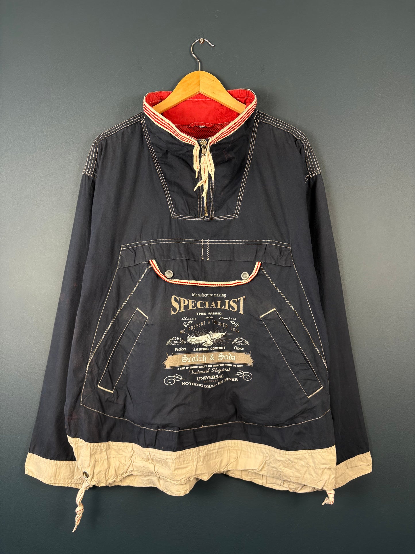 Vintage 90s Scotch & Soda Contrast Stitch Cotton Anorak Jacket (S)