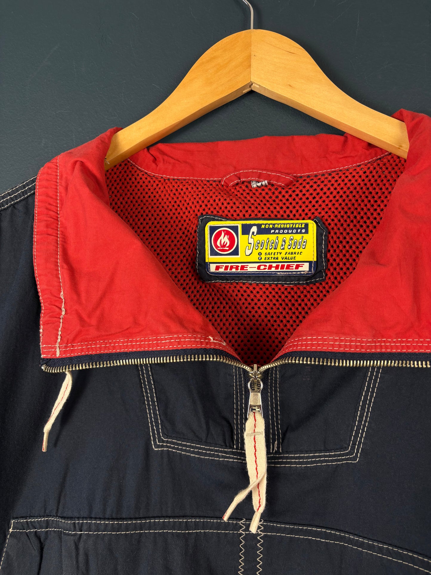 Vintage 90s Scotch & Soda Contrast Stitch Cotton Anorak Jacket (S)