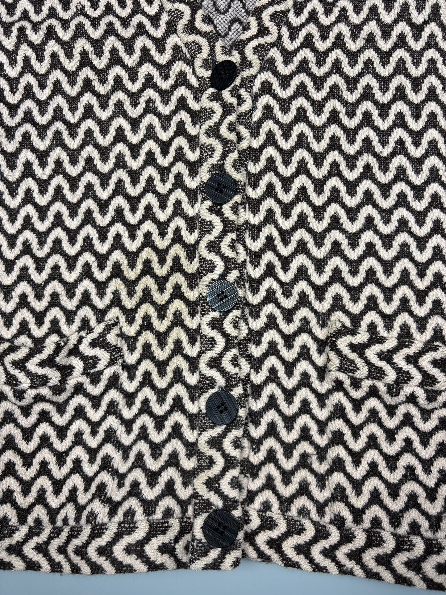 Vintage Missoni Italian Made Chevron Knit Cardigan (women's M)