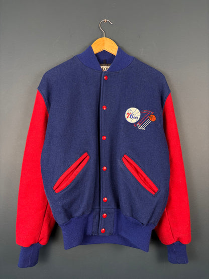 Vintage 90s Philadelphia 76ers NBA Wool Varisty Jacket (M)