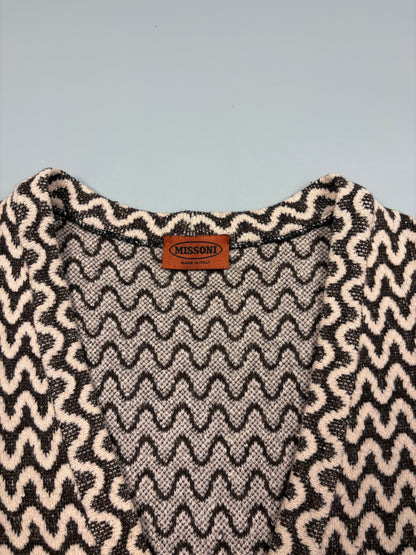 Vintage Missoni Italian Made Chevron Knit Cardigan (women's M)
