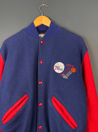 Vintage 90s Philadelphia 76ers NBA Wool Varisty Jacket (M)
