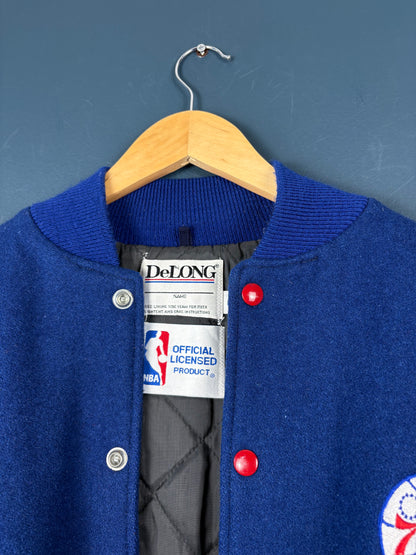 Vintage 90s Philadelphia 76ers NBA Wool Varisty Jacket (M)