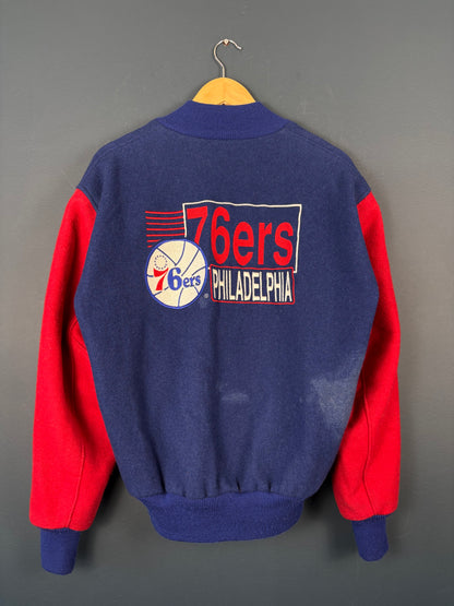 Vintage 90s Philadelphia 76ers NBA Wool Varisty Jacket (M)