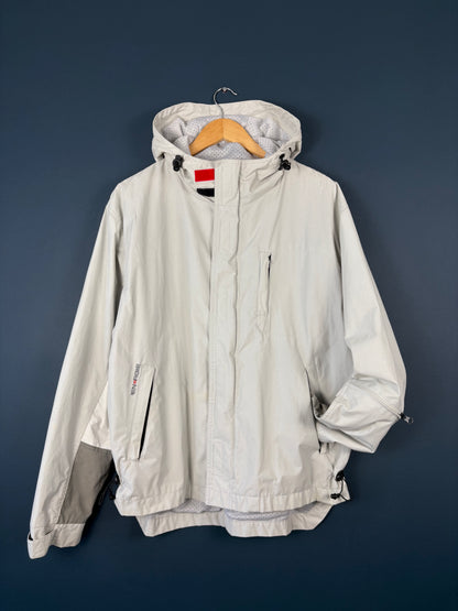 Vintage Energie Off White Two Tone Technical Rain Jacket (L)