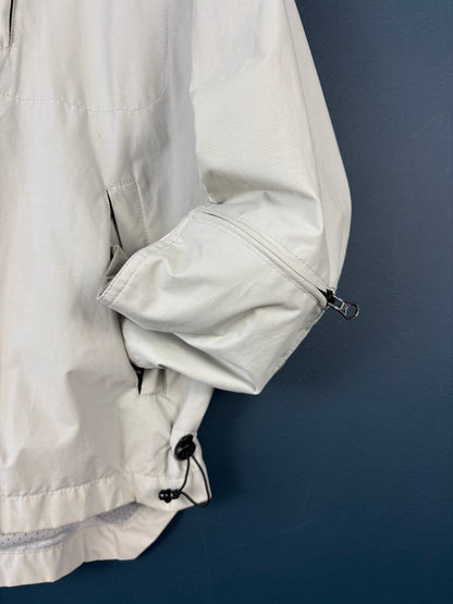 Vintage Energie Off White Two Tone Technical Rain Jacket (L)
