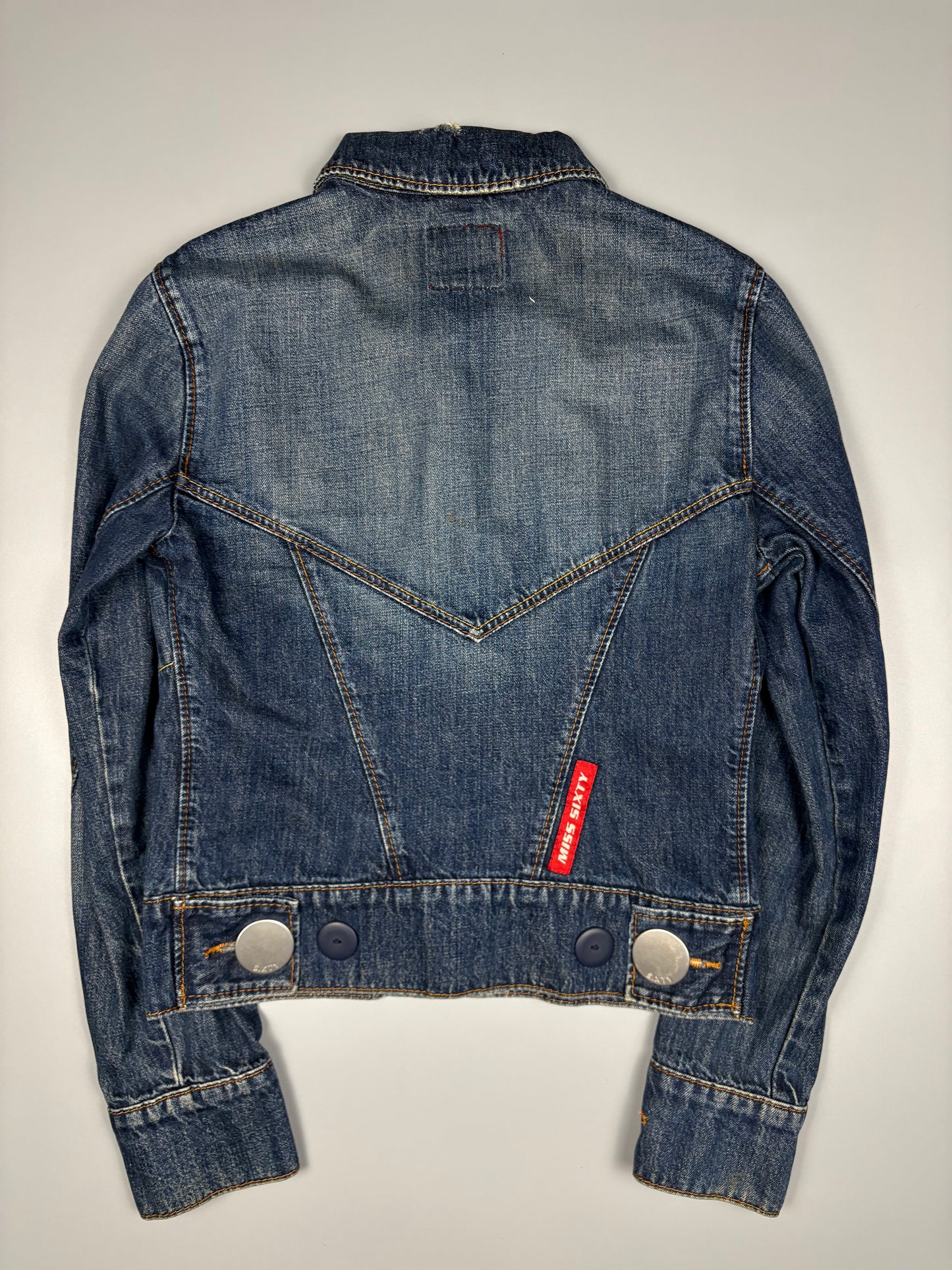 Miss Sixty 2000s Metalic Dark Denim Jacket (women's M)