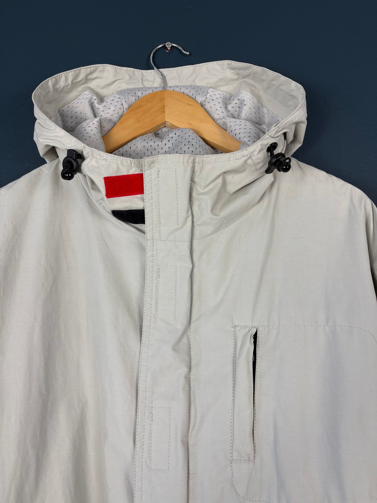 Vintage Energie Off White Two Tone Technical Rain Jacket (L)