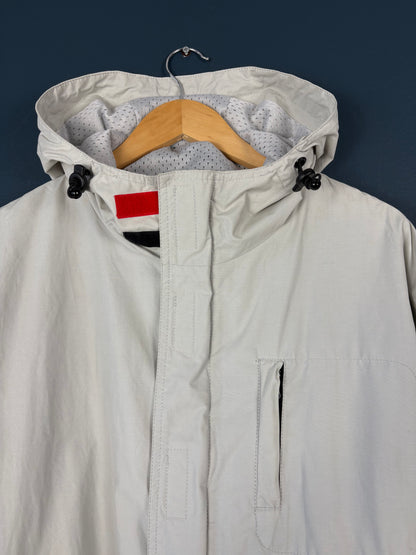 Vintage Energie Off White Two Tone Technical Rain Jacket (L)