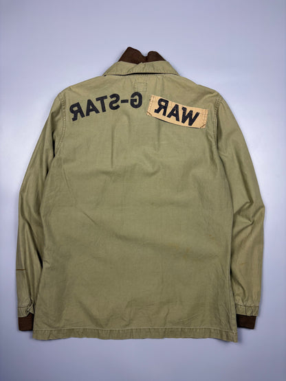 G-Star 2000s Olive Green Zip-up Harrington Jacket (L)