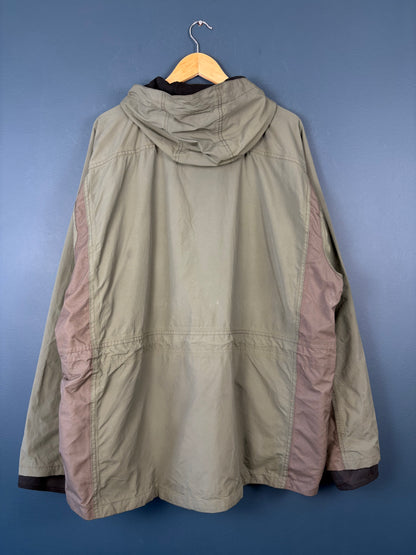 Vintage 90s Kingtreads Workwear Double Zip Green Hooded Jacket (L)