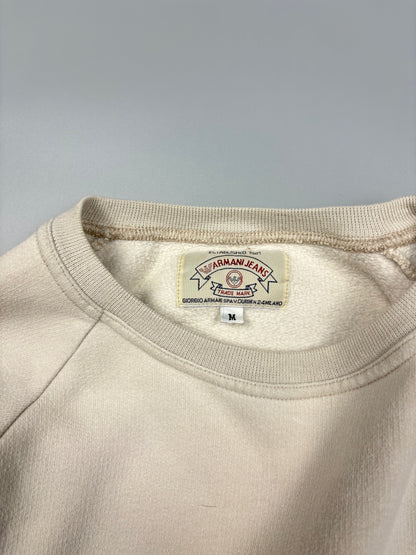 Armani Jeans 2000s Cream Henley Jumper (M)
