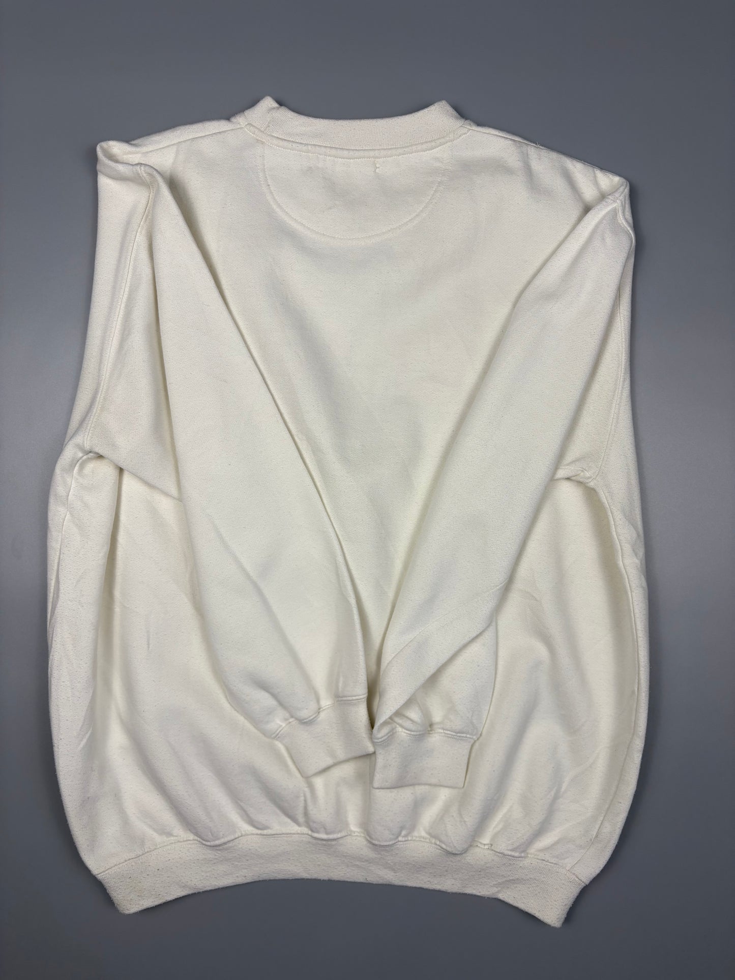 Vintage NAF NAF Embroidered White Jumper (L)