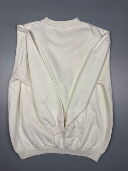 Vintage NAF NAF Embroidered White Jumper (L)