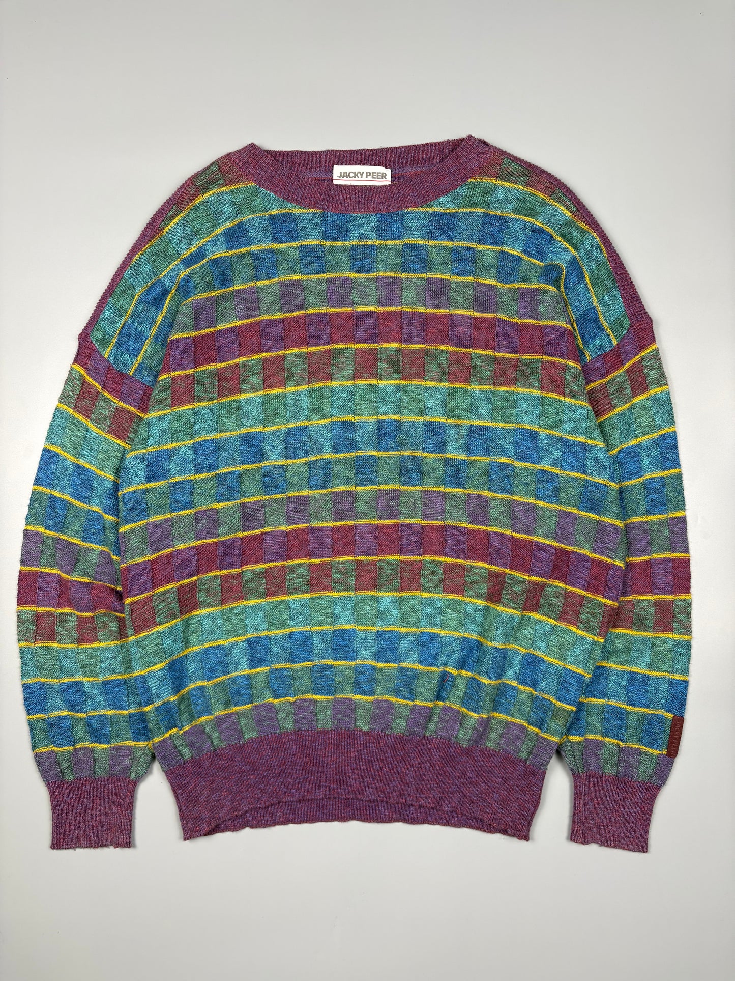 Vintage 1980s West German Multi-coloured Knit Jumper (L)