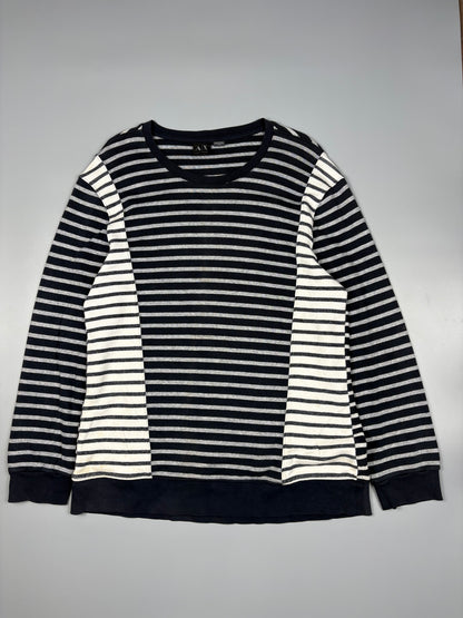 Armani Exchange Patch Stripe Navy Jumper (XL)