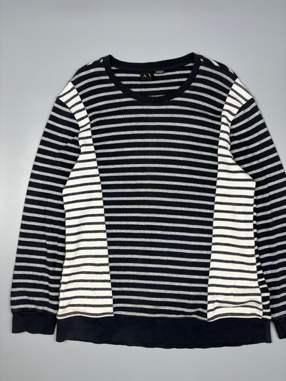 Armani Exchange Patch Stripe Navy Jumper (XL)